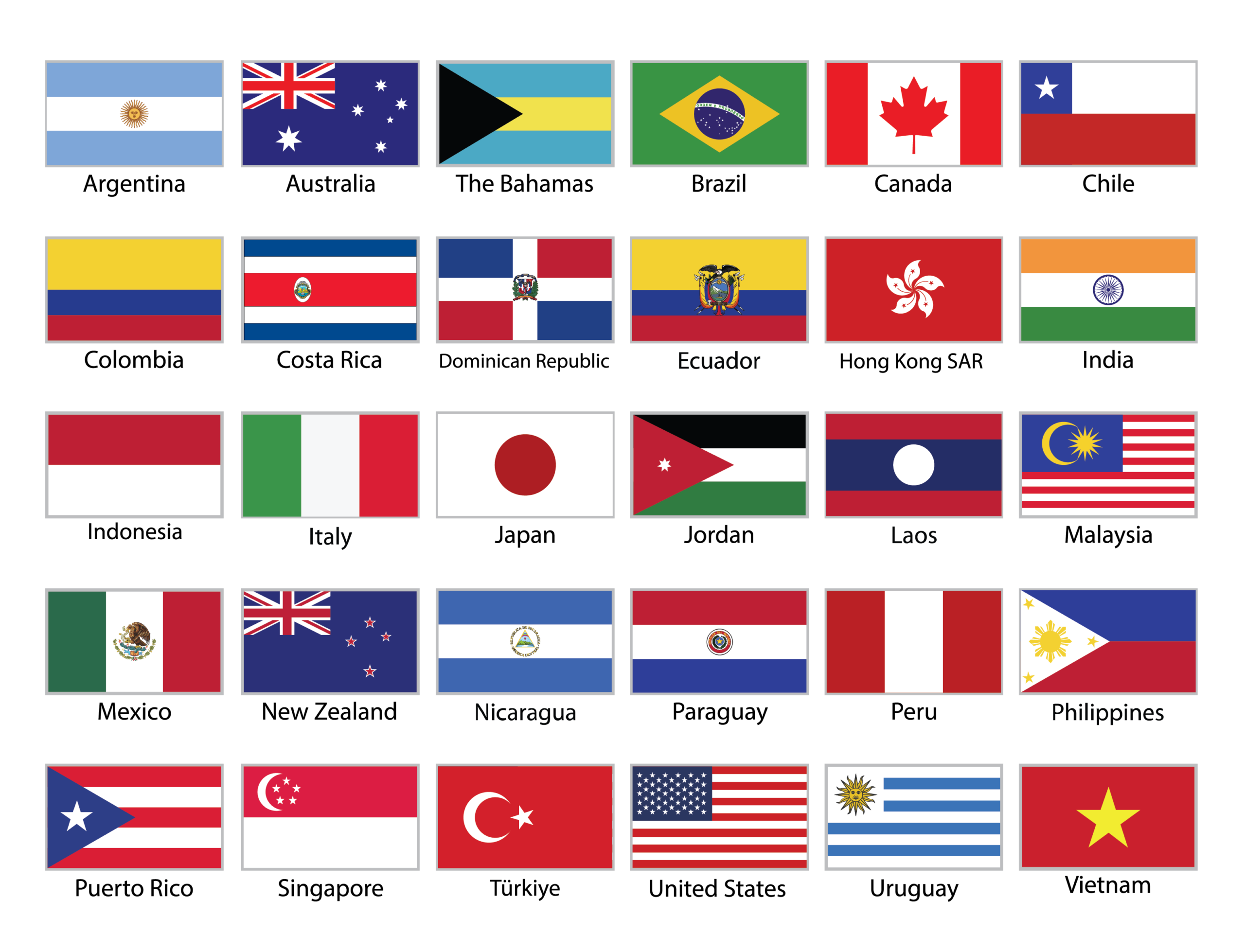 world flags