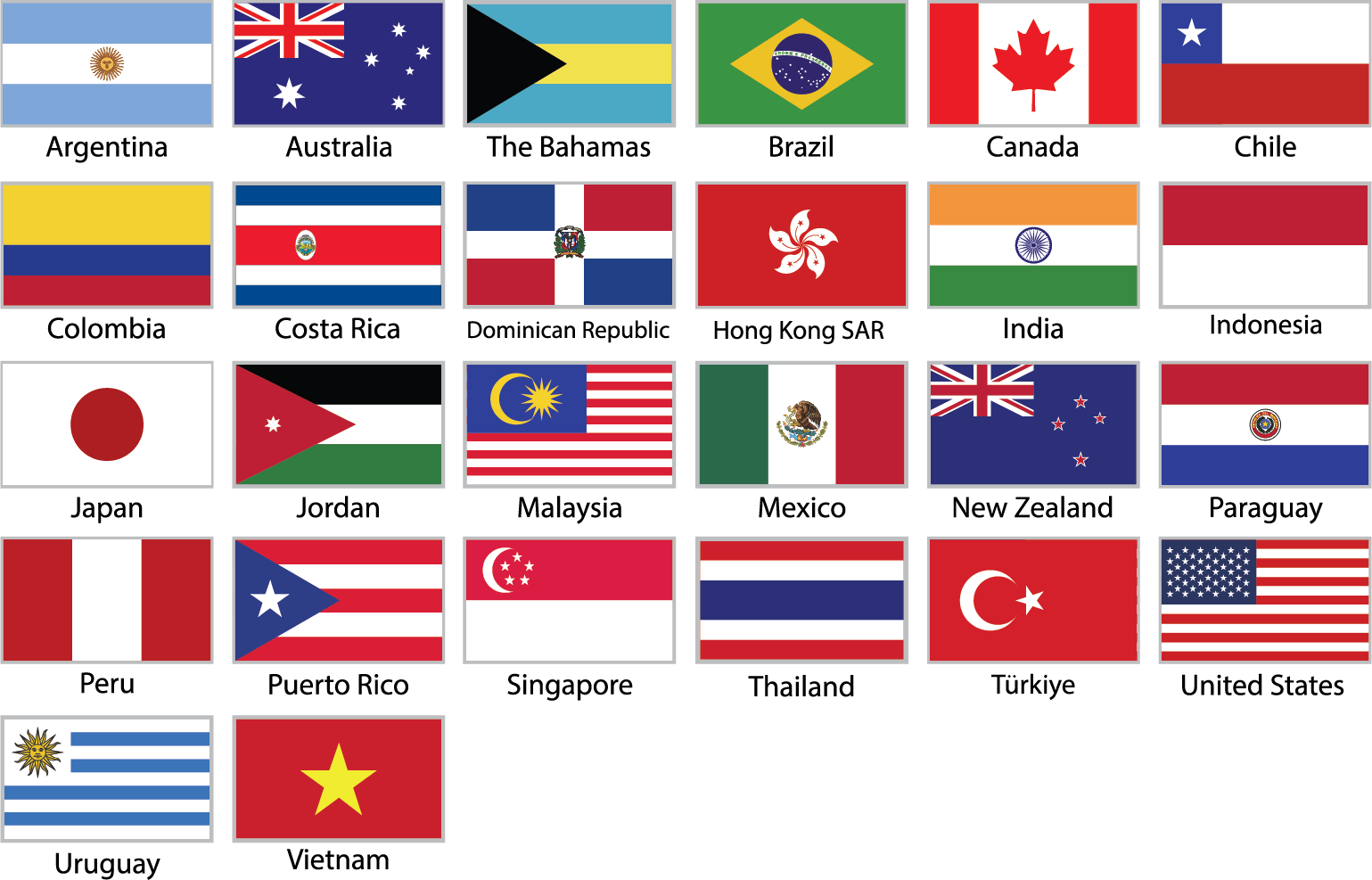 world flags